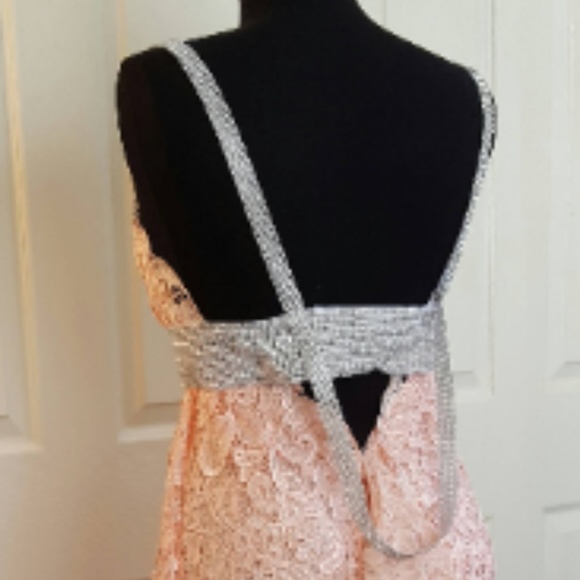 Custom Order Gatsby Style Lace Blush Wedding Gown